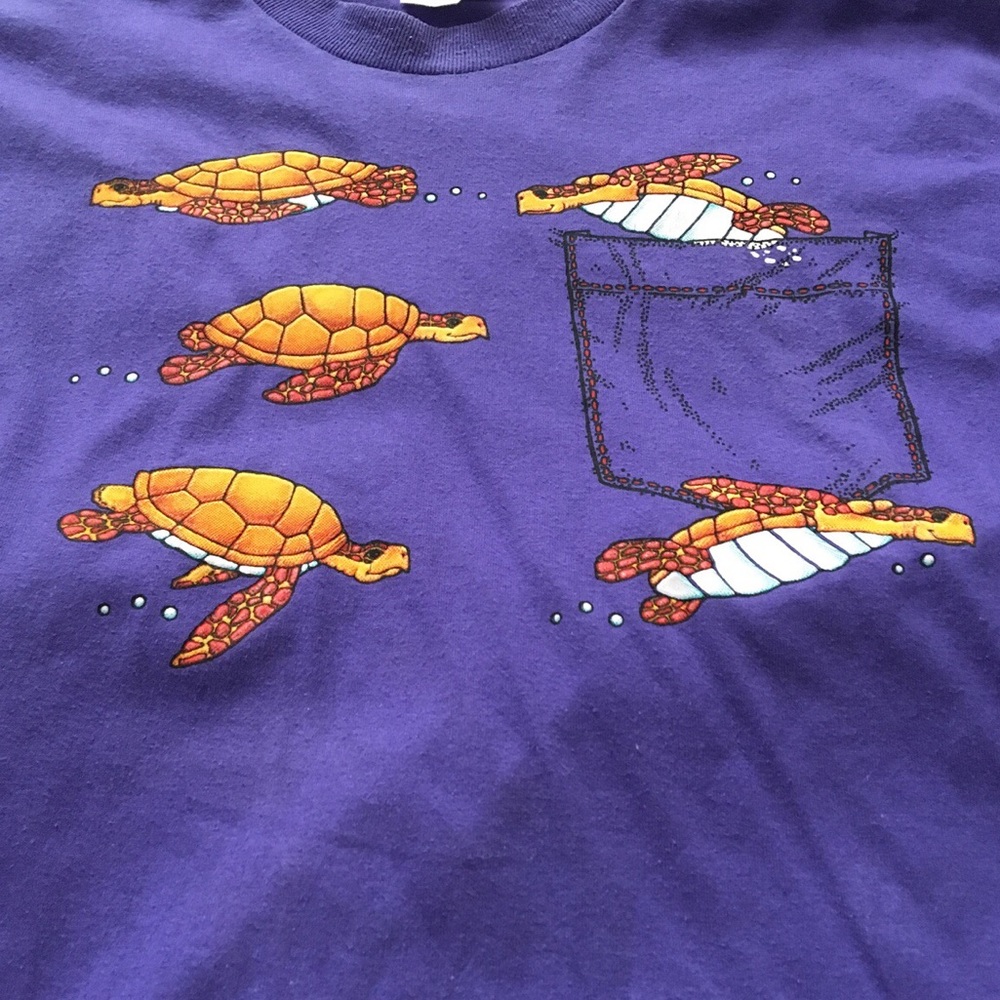VINTAGE SEA TURTLE GRAPHIC TEE size M - Picture 7 of 7